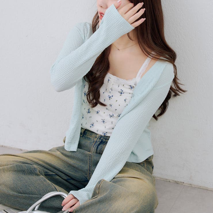 【セットアイテム】花柄ジャガードカーディガン×キャミ | NICE CLAUP / OLIVE des OLIVE　OUTLET | 詳細画像24 