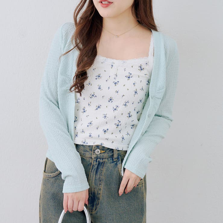 【セットアイテム】花柄ジャガードカーディガン×キャミ | NICE CLAUP / OLIVE des OLIVE　OUTLET | 詳細画像25 