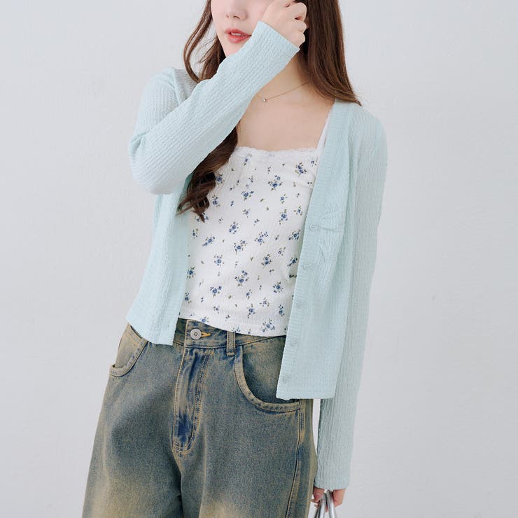 【セットアイテム】花柄ジャガードカーディガン×キャミ | NICE CLAUP / OLIVE des OLIVE　OUTLET | 詳細画像27 