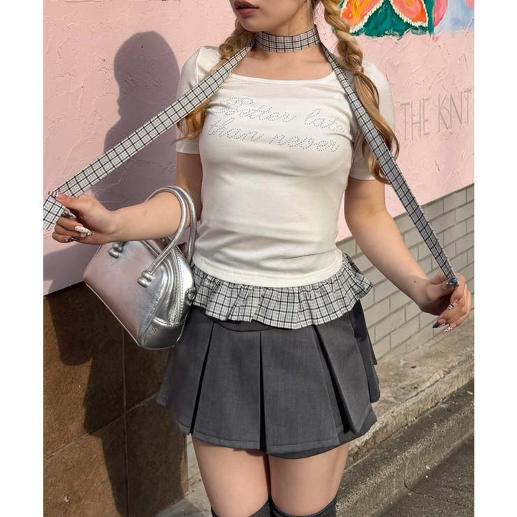 オフ | チョーカー付裾フリルフライスT | RMAF　NICE CLAUP / OLIVE des OLIVE