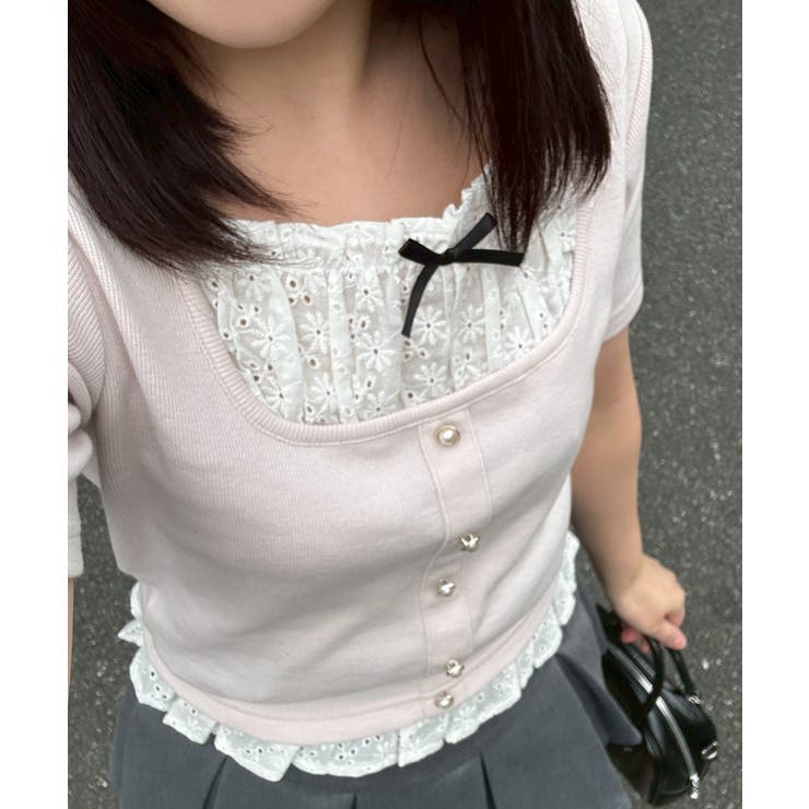 レースドッキングテレコT | RMAF　NICE CLAUP / OLIVE des OLIVE | 詳細画像18 