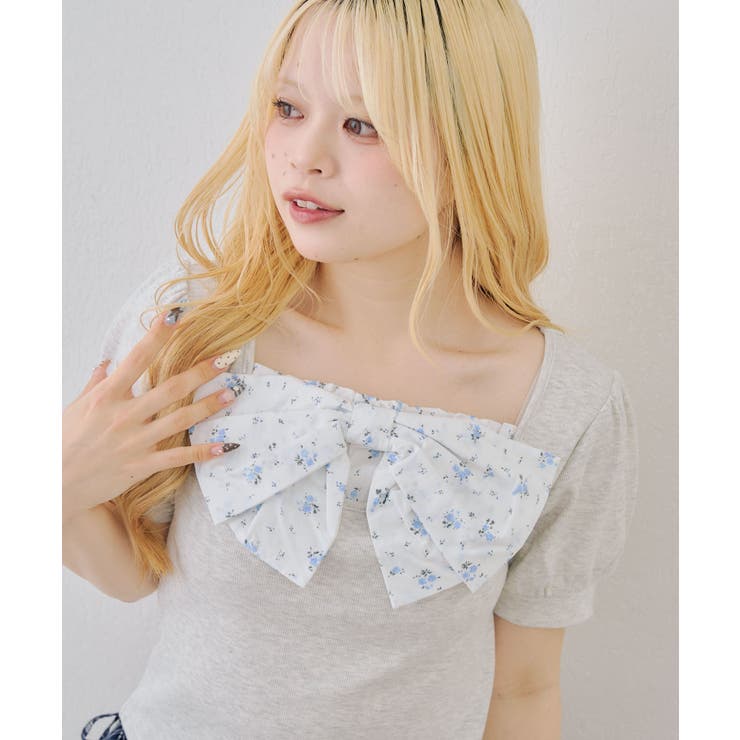 【セットアップ対応】リボンドッキングパフT | RMAF　NICE CLAUP / OLIVE des OLIVE | 詳細画像7 