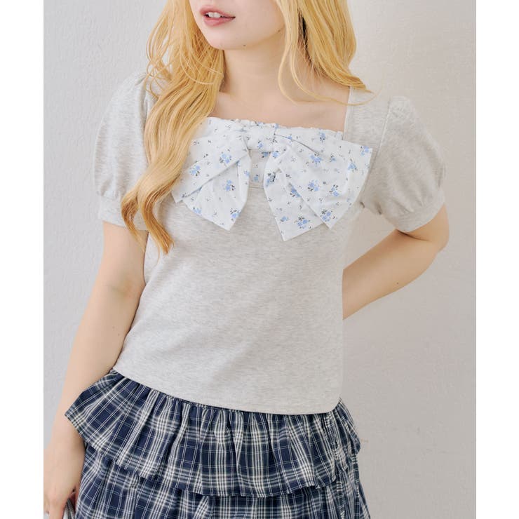 【セットアップ対応】リボンドッキングパフT | RMAF　NICE CLAUP / OLIVE des OLIVE | 詳細画像8 