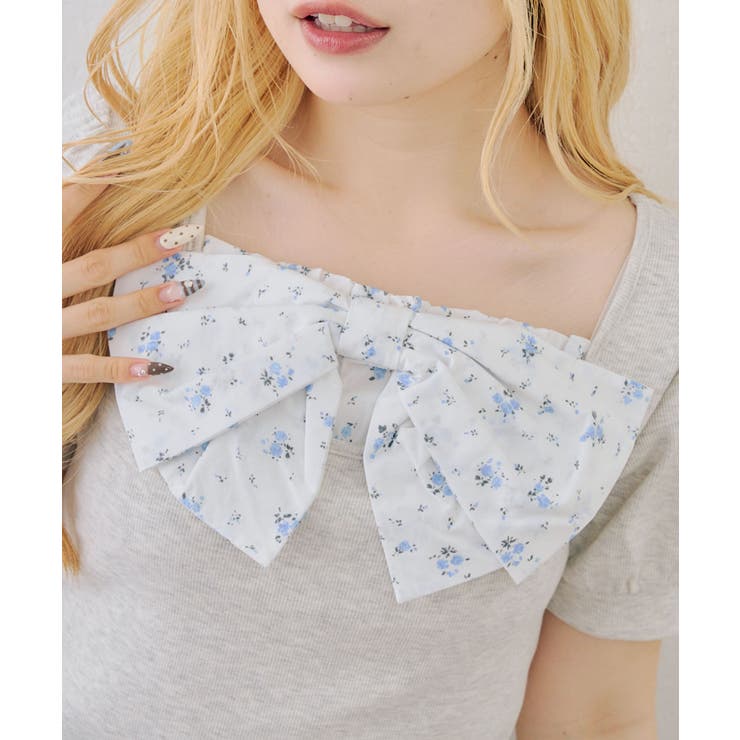 【セットアップ対応】リボンドッキングパフT | RMAF　NICE CLAUP / OLIVE des OLIVE | 詳細画像9 