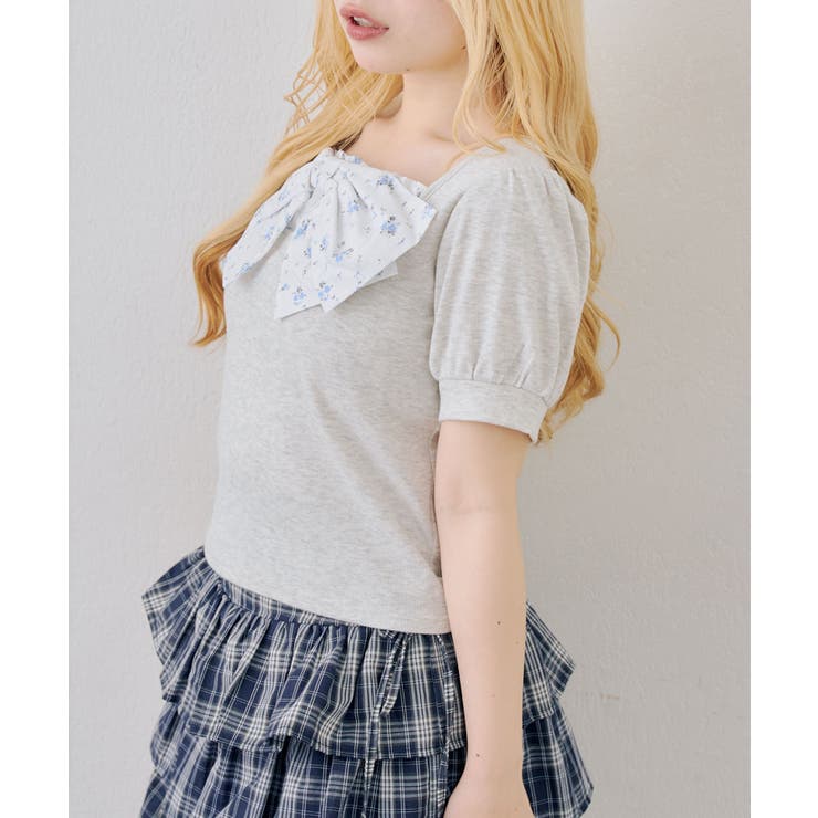 【セットアップ対応】リボンドッキングパフT | RMAF　NICE CLAUP / OLIVE des OLIVE | 詳細画像10 