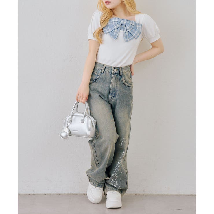 【セットアップ対応】リボンドッキングパフT | RMAF　NICE CLAUP / OLIVE des OLIVE | 詳細画像4 