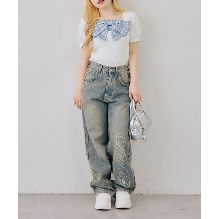 【セットアップ対応】リボンドッキングパフT | RMAF　NICE CLAUP / OLIVE des OLIVE | 詳細画像5 