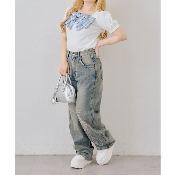 【セットアップ対応】リボンドッキングパフT | RMAF　NICE CLAUP / OLIVE des OLIVE | 詳細画像6 