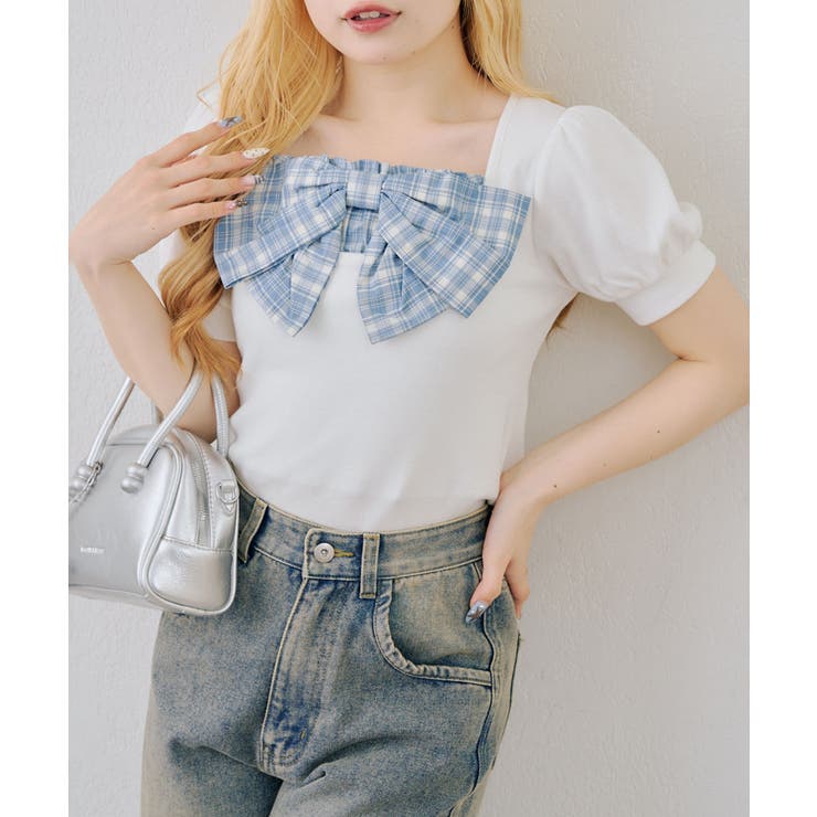 オフ | 【セットアップ対応】リボンドッキングパフT | RMAF　NICE CLAUP / OLIVE des OLIVE