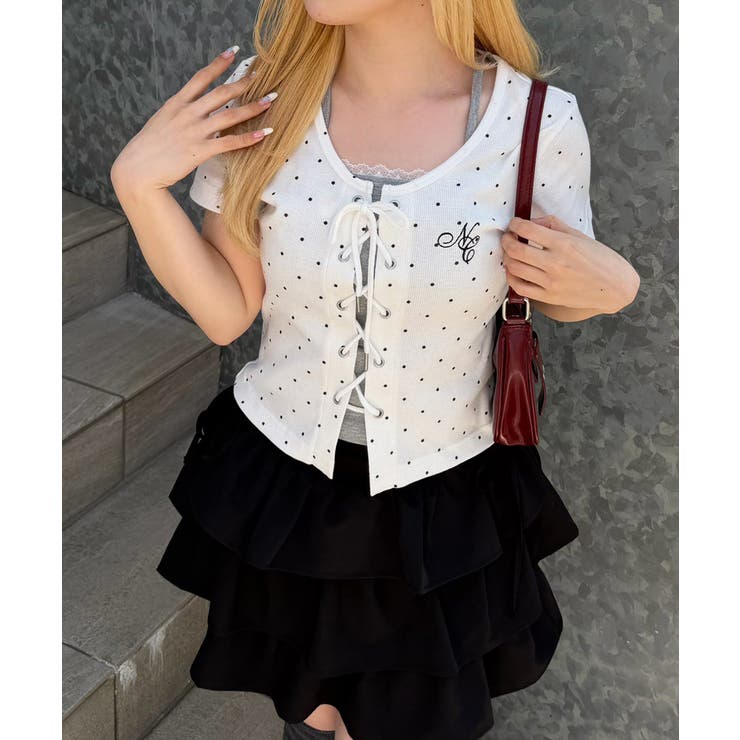 【5色展開】レースアップドッキングプルオーバー | RMAF　NICE CLAUP / OLIVE des OLIVE | 詳細画像1 