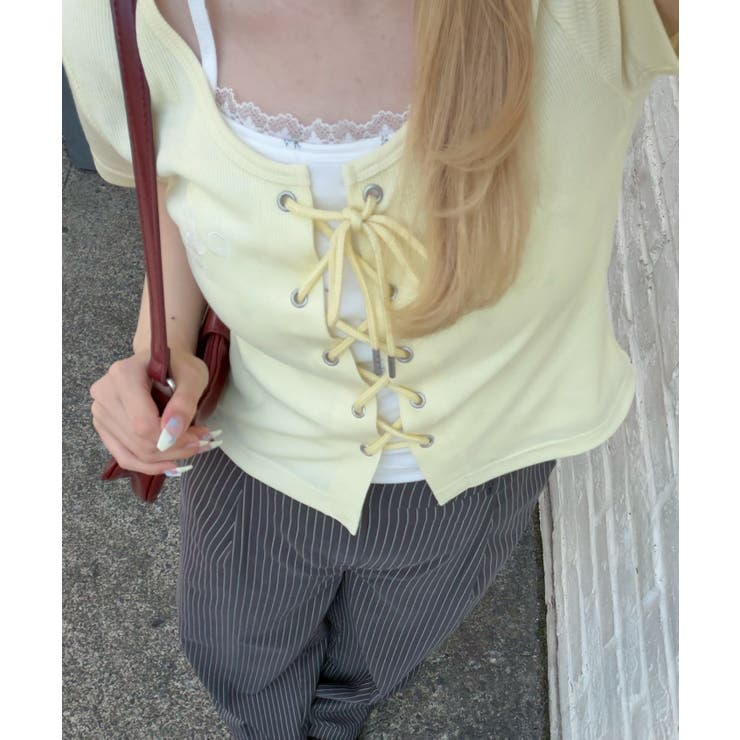 【5色展開】レースアップドッキングプルオーバー | RMAF　NICE CLAUP / OLIVE des OLIVE | 詳細画像10 