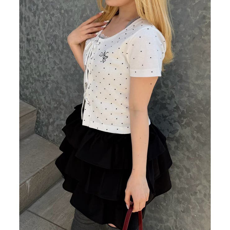 【5色展開】レースアップドッキングプルオーバー | RMAF　NICE CLAUP / OLIVE des OLIVE | 詳細画像3 