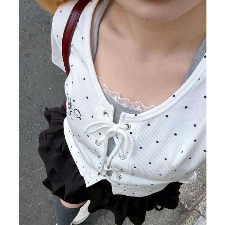 【5色展開】レースアップドッキングプルオーバー | RMAF　NICE CLAUP / OLIVE des OLIVE | 詳細画像4 