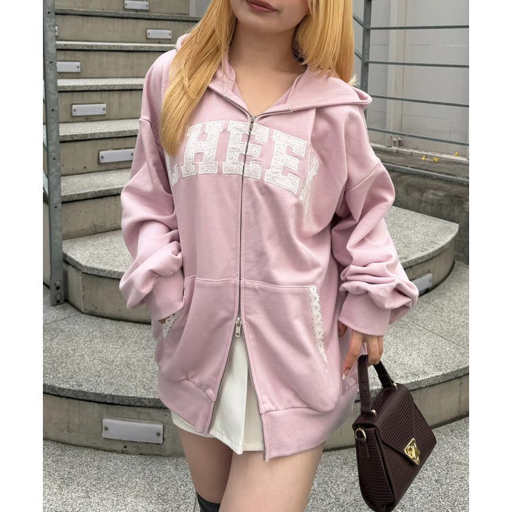 【5色展開】レースロゴ裏毛パーカー | RMAF　NICE CLAUP / OLIVE des OLIVE | 詳細画像1 