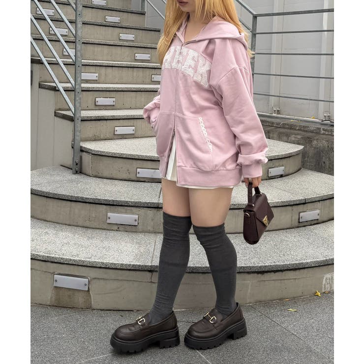 【5色展開】レースロゴ裏毛パーカー | RMAF　NICE CLAUP / OLIVE des OLIVE | 詳細画像8 