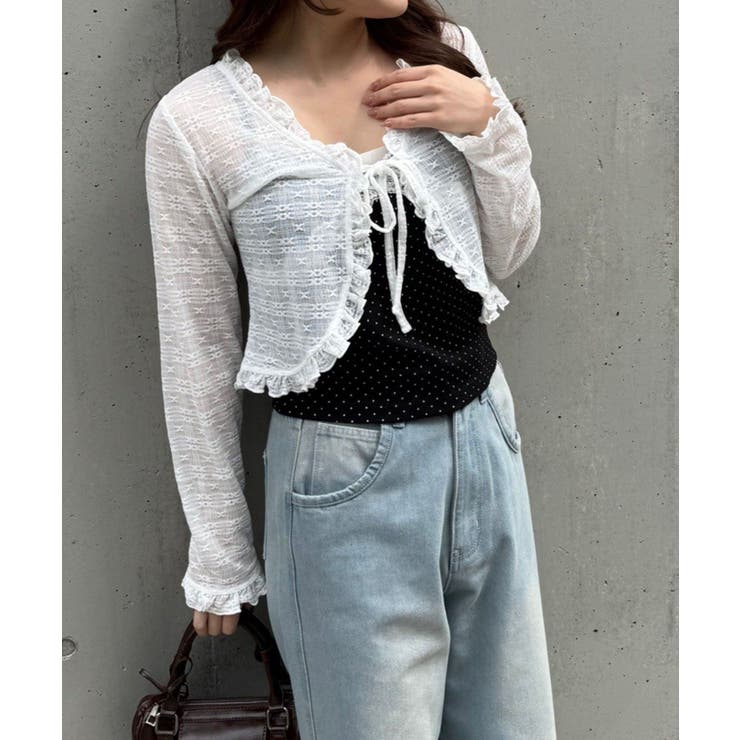 【セットアイテム】レースカーディガン×カップ付きレースキャミ | RMAF　NICE CLAUP / OLIVE des OLIVE | 詳細画像24 