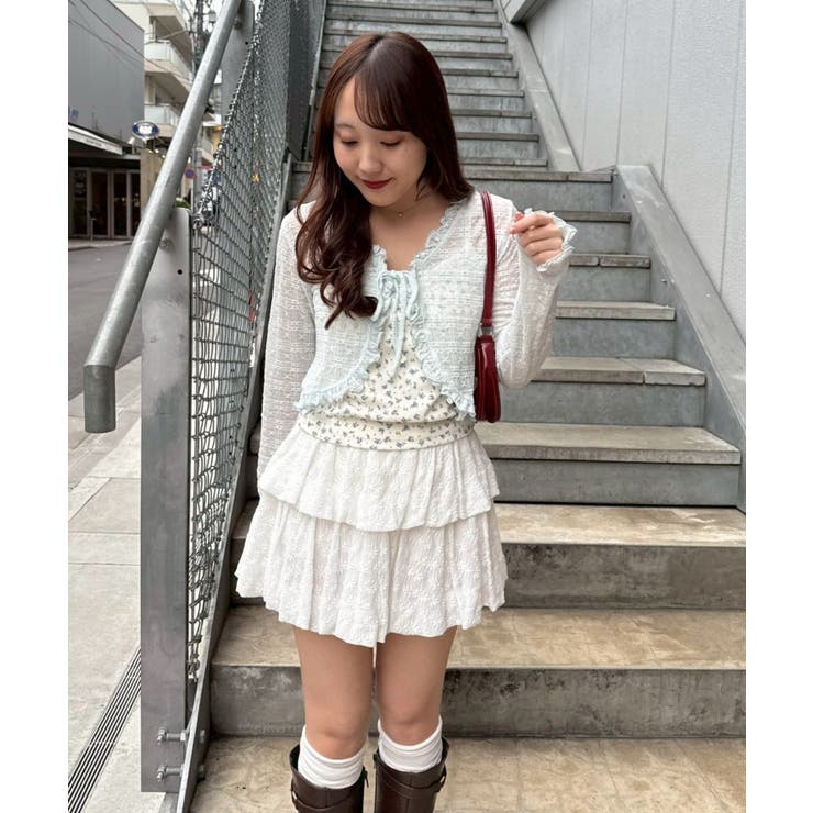 【セットアイテム】レースカーディガン×カップ付きレースキャミ | RMAF　NICE CLAUP / OLIVE des OLIVE | 詳細画像10 