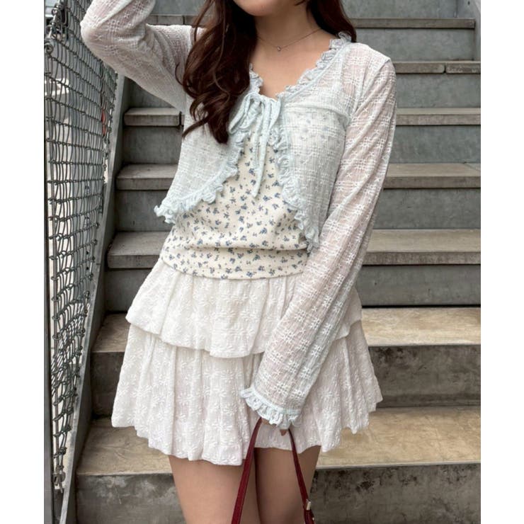 【セットアイテム】レースカーディガン×カップ付きレースキャミ | RMAF　NICE CLAUP / OLIVE des OLIVE | 詳細画像13 