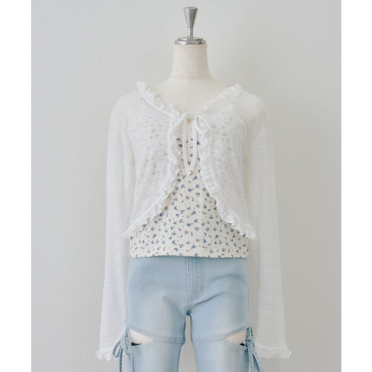 【セットアイテム】レースカーディガン×カップ付きレースキャミ | RMAF　NICE CLAUP / OLIVE des OLIVE | 詳細画像27 