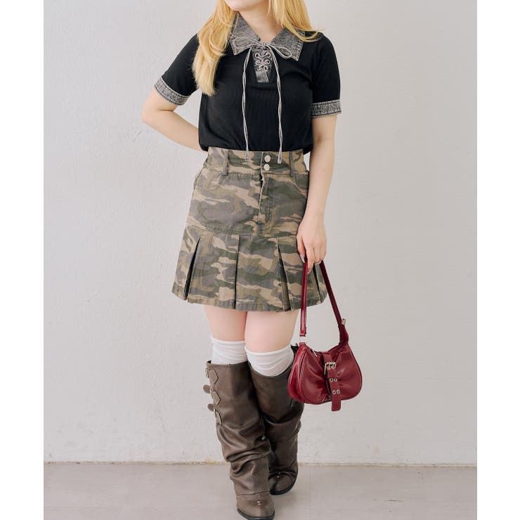 デニム切替レースアッププルオーバー | RMAF　NICE CLAUP / OLIVE des OLIVE | 詳細画像13 