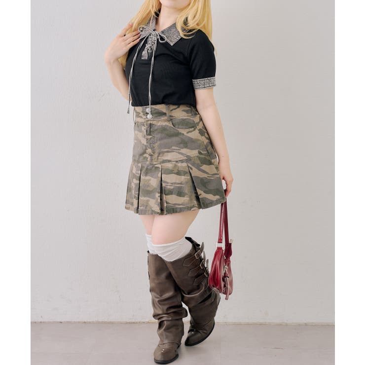 デニム切替レースアッププルオーバー | RMAF　NICE CLAUP / OLIVE des OLIVE | 詳細画像14 