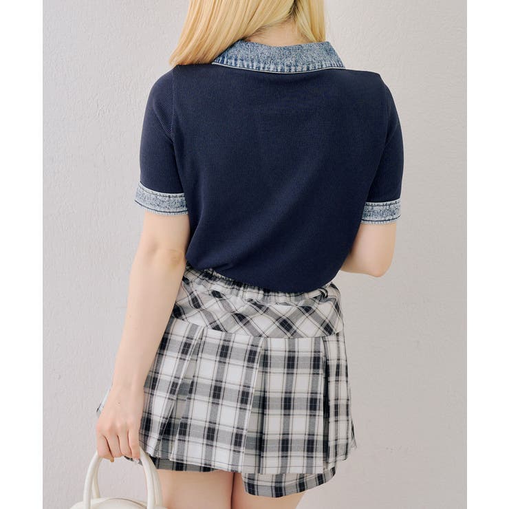 デニム切替レースアッププルオーバー | RMAF　NICE CLAUP / OLIVE des OLIVE | 詳細画像5 