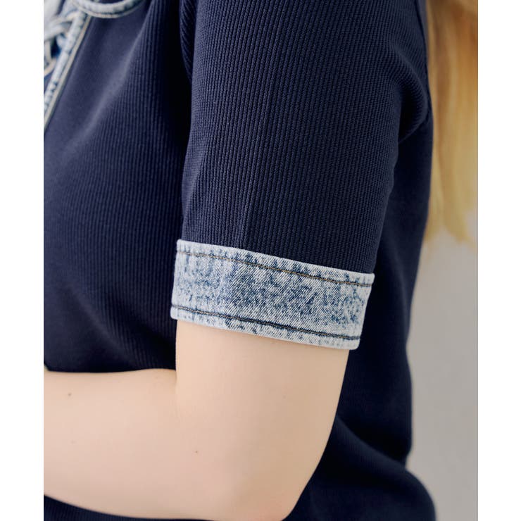 デニム切替レースアッププルオーバー | RMAF　NICE CLAUP / OLIVE des OLIVE | 詳細画像21 