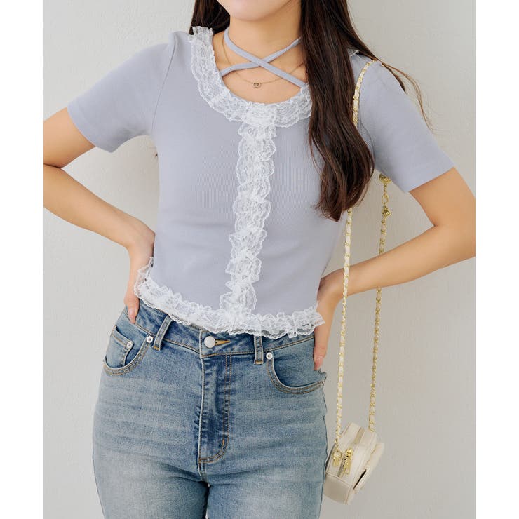 レースフリルテレコT | RMAF　NICE CLAUP / OLIVE des OLIVE | 詳細画像16 