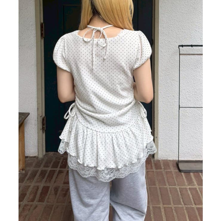 ドロスト裾レースチュニック | RMAF　NICE CLAUP / OLIVE des OLIVE | 詳細画像7 