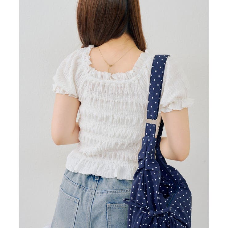 ドロストクシュクシュカットトップス | RMAF　NICE CLAUP / OLIVE des OLIVE | 詳細画像4 