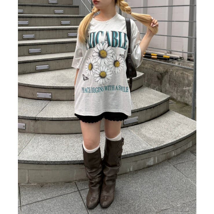 ちょうちょとお花のビッグT | RMAF　NICE CLAUP / OLIVE des OLIVE | 詳細画像4 