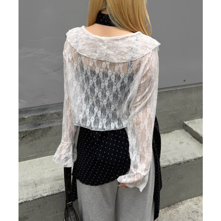 ラッフルレースボレロカーディガン | RMAF　NICE CLAUP / OLIVE des OLIVE | 詳細画像4 