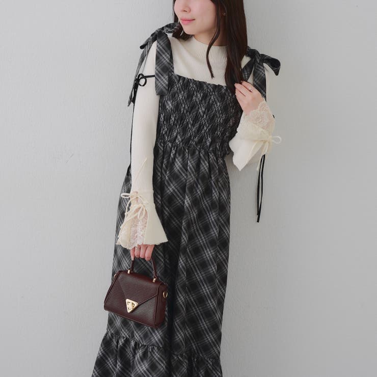 肩リボンシャーリングワンピース | RMAF　NICE CLAUP / OLIVE des OLIVE | 詳細画像11 