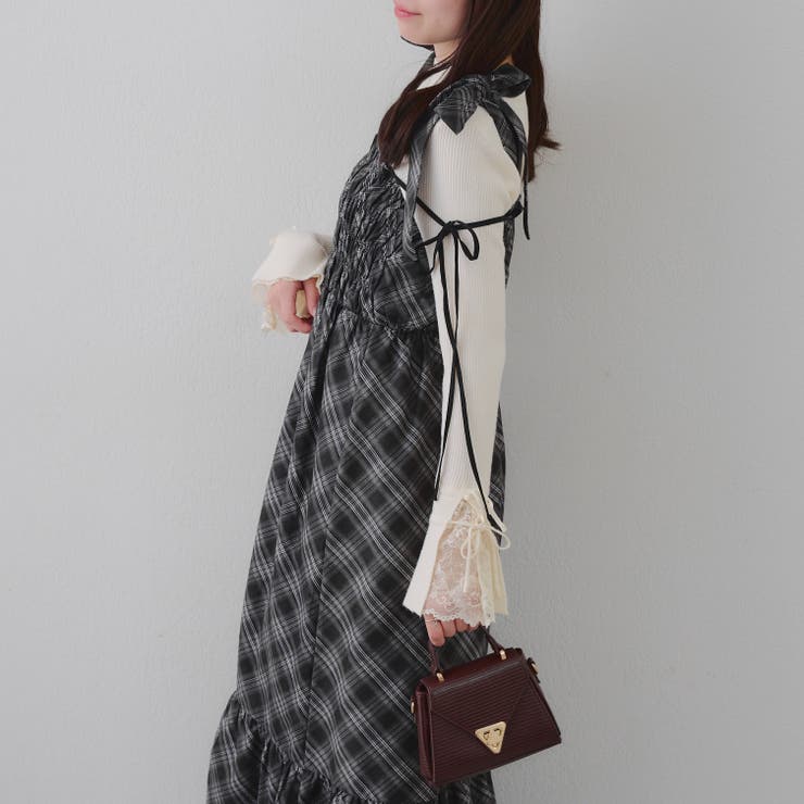 肩リボンシャーリングワンピース | RMAF　NICE CLAUP / OLIVE des OLIVE | 詳細画像12 