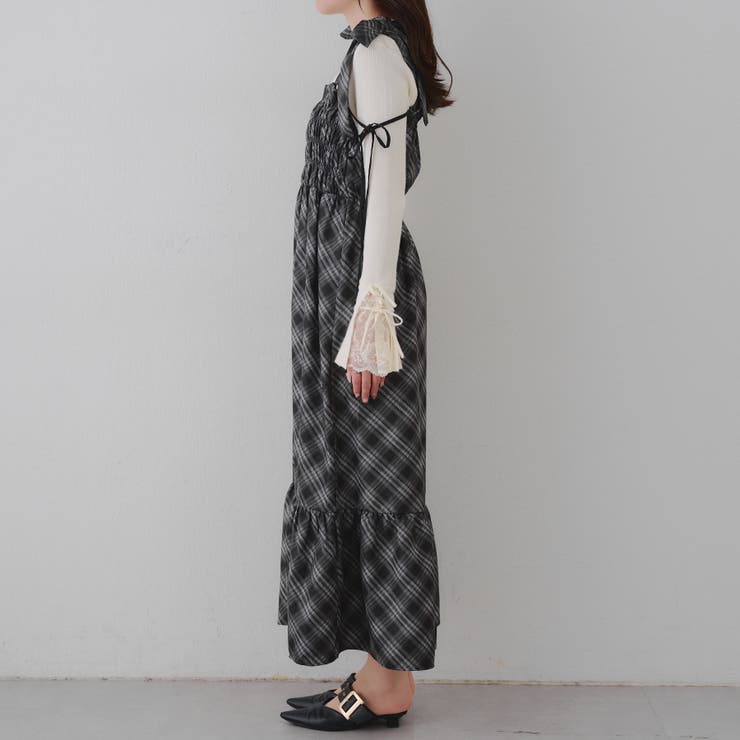 肩リボンシャーリングワンピース | RMAF　NICE CLAUP / OLIVE des OLIVE | 詳細画像19 