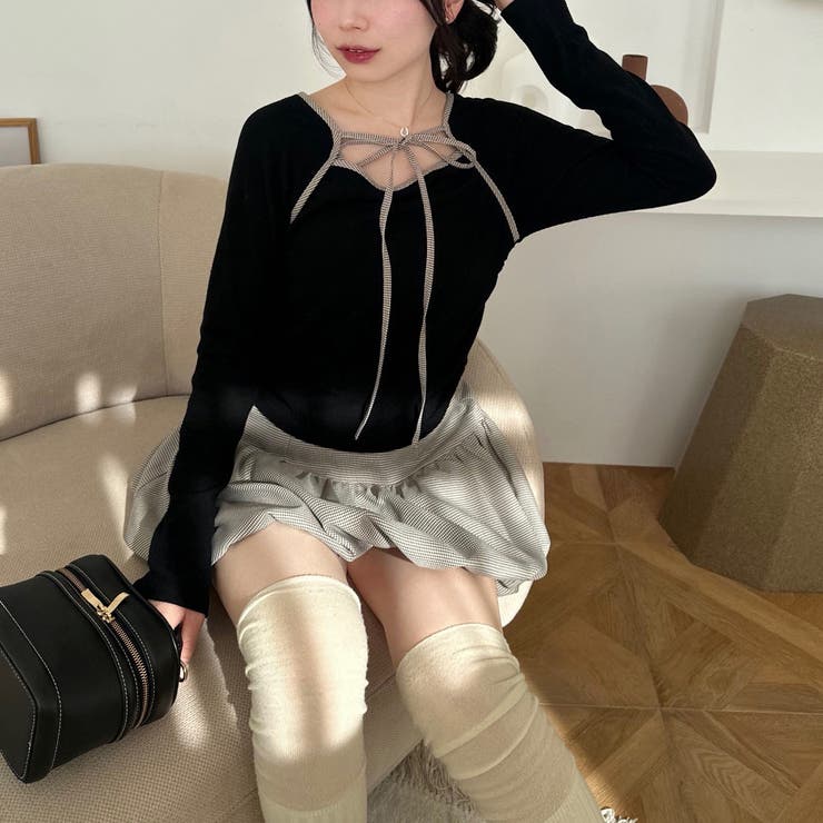 【セットアイテム】マルチウェイトップス+バルーンミニスカート | RMAF　NICE CLAUP / OLIVE des OLIVE | 詳細画像1 