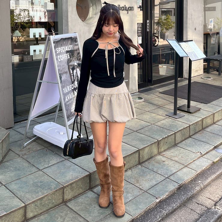 【セットアイテム】マルチウェイトップス+バルーンミニスカート | RMAF　NICE CLAUP / OLIVE des OLIVE | 詳細画像9 