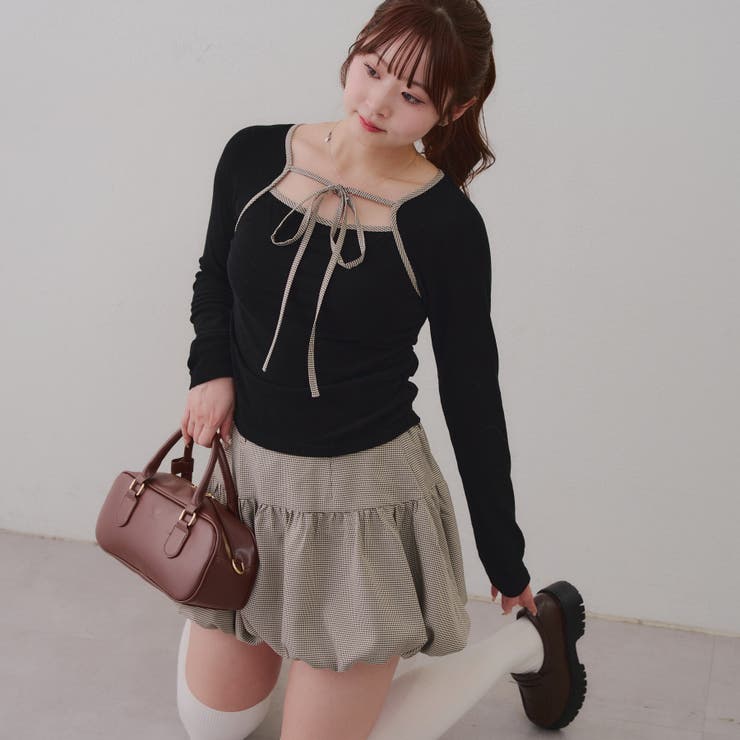 【セットアイテム】マルチウェイトップス+バルーンミニスカート | RMAF　NICE CLAUP / OLIVE des OLIVE | 詳細画像26 