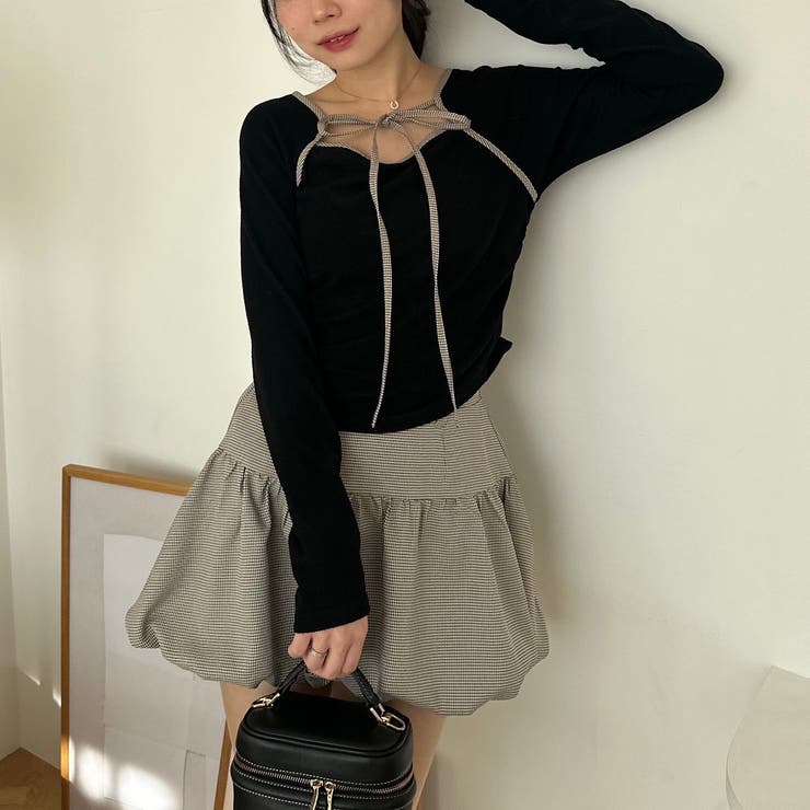 【セットアイテム】マルチウェイトップス+バルーンミニスカート | RMAF　NICE CLAUP / OLIVE des OLIVE | 詳細画像2 