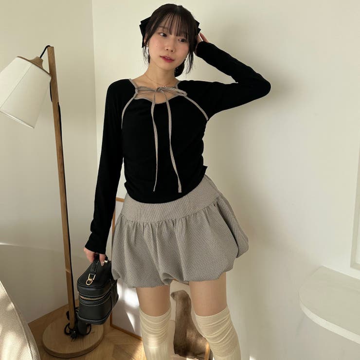 【セットアイテム】マルチウェイトップス+バルーンミニスカート | RMAF　NICE CLAUP / OLIVE des OLIVE | 詳細画像3 