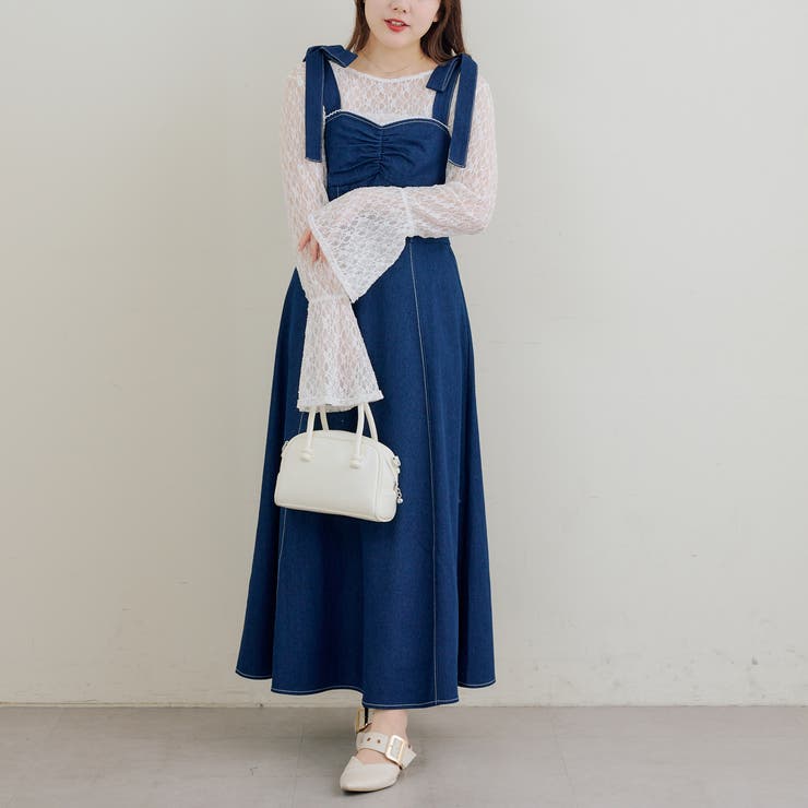 【5色展開】肩リボンキャミワンピース | RMAF　NICE CLAUP / OLIVE des OLIVE | 詳細画像18 