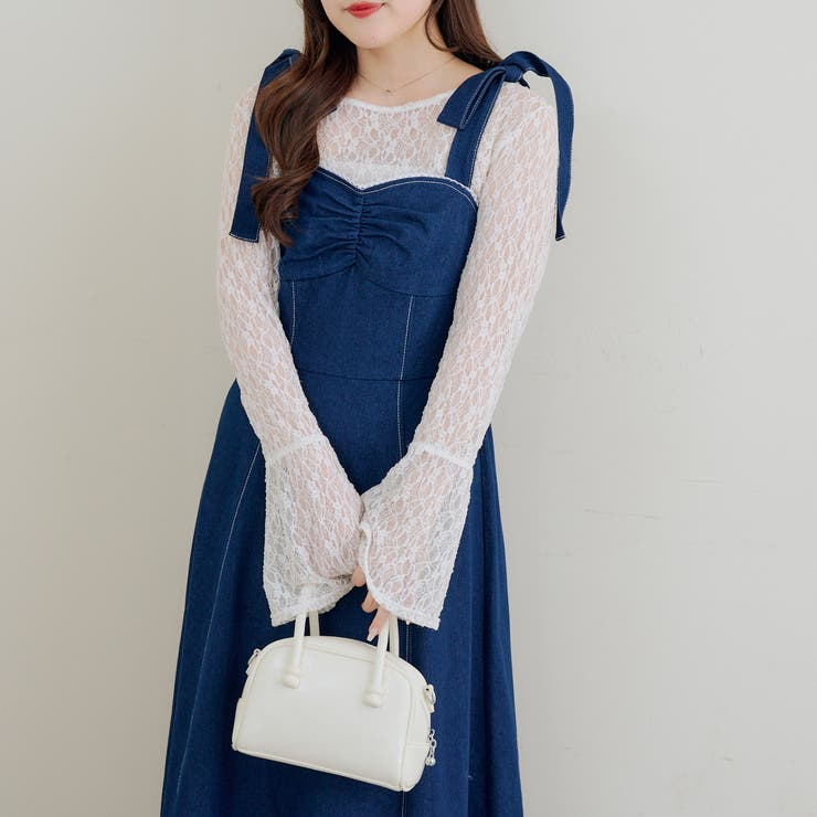 デニム | 【5色展開】肩リボンキャミワンピース | RMAF　NICE CLAUP / OLIVE des OLIVE