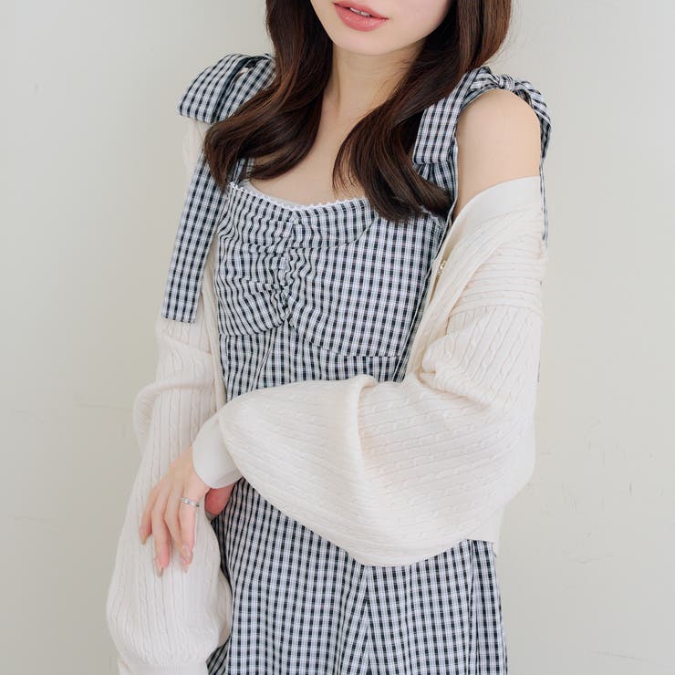 チェック | 【5色展開】肩リボンキャミワンピース | RMAF　NICE CLAUP / OLIVE des OLIVE