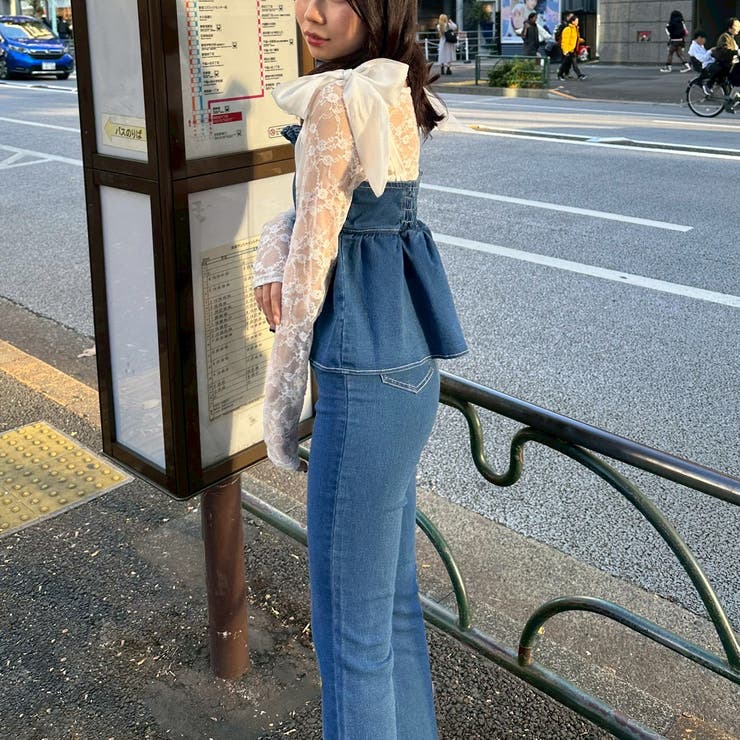 【S/Mサイズ展開】オーガンリボンペプラムサロペット | RMAF　NICE CLAUP / OLIVE des OLIVE | 詳細画像11 