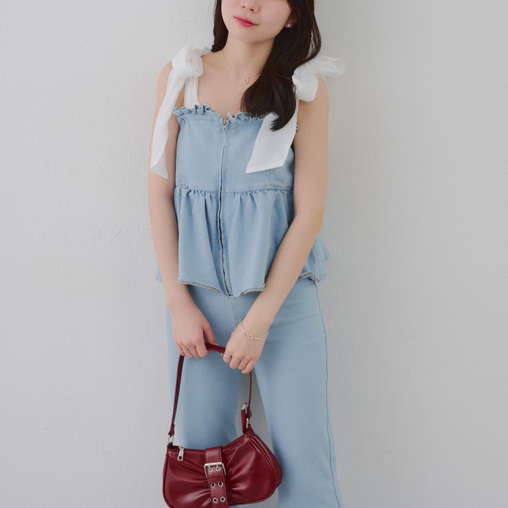 【S/Mサイズ展開】オーガンリボンペプラムサロペット | RMAF　NICE CLAUP / OLIVE des OLIVE | 詳細画像14 