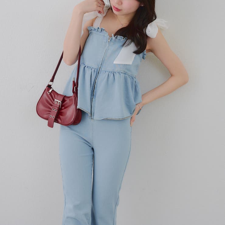 【S/Mサイズ展開】オーガンリボンペプラムサロペット | RMAF　NICE CLAUP / OLIVE des OLIVE | 詳細画像15 