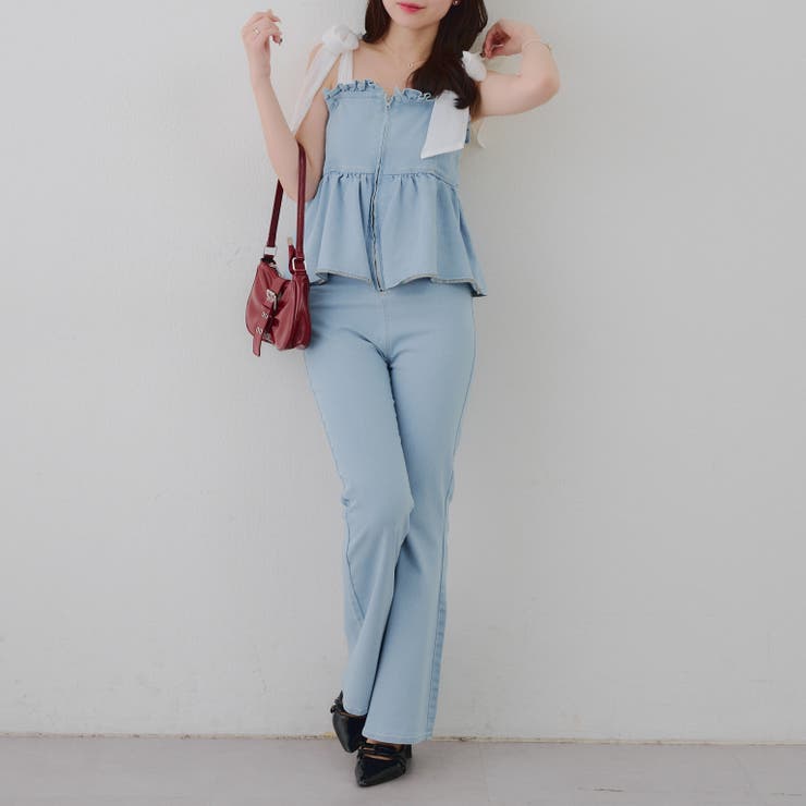 【S/Mサイズ展開】オーガンリボンペプラムサロペット | RMAF　NICE CLAUP / OLIVE des OLIVE | 詳細画像16 