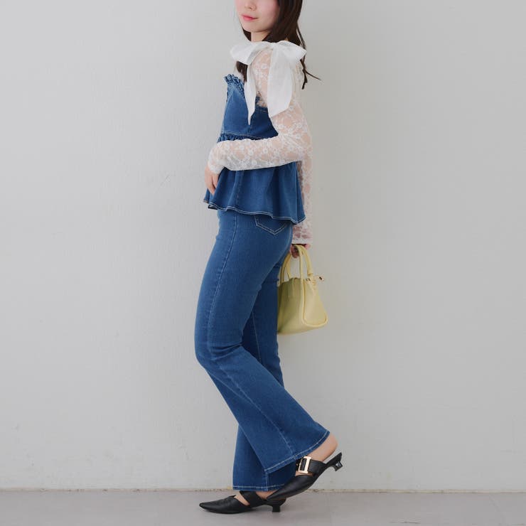 【S/Mサイズ展開】オーガンリボンペプラムサロペット | RMAF　NICE CLAUP / OLIVE des OLIVE | 詳細画像24 