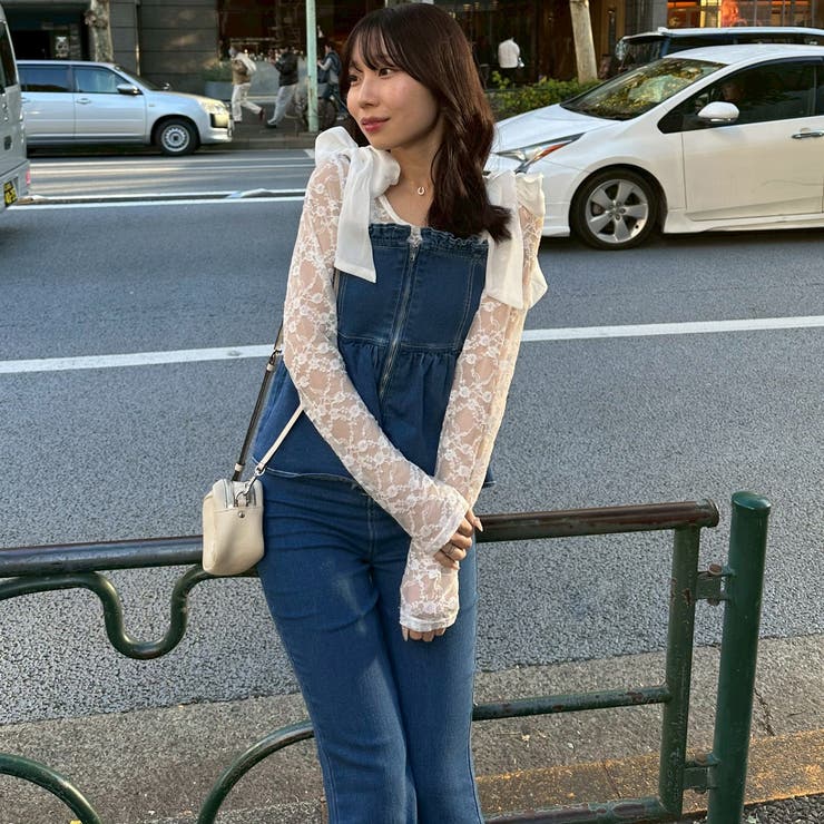 【S/Mサイズ展開】オーガンリボンペプラムサロペット | RMAF　NICE CLAUP / OLIVE des OLIVE | 詳細画像5 