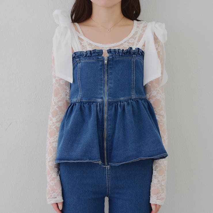 【S/Mサイズ展開】オーガンリボンペプラムサロペット | RMAF　NICE CLAUP / OLIVE des OLIVE | 詳細画像26 